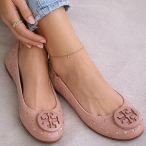 Tory Burch Blush Heart Cut Out  ballet slippers flats loafers shoes